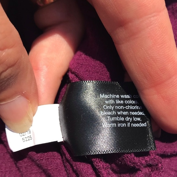 Lane Bryant Floral Embroidered Blouse Purple 14/16 - Picture 9 of 10